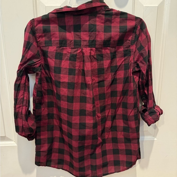 Express Red & Black Plaid Flannel - size xs - Picture 5 of 5
